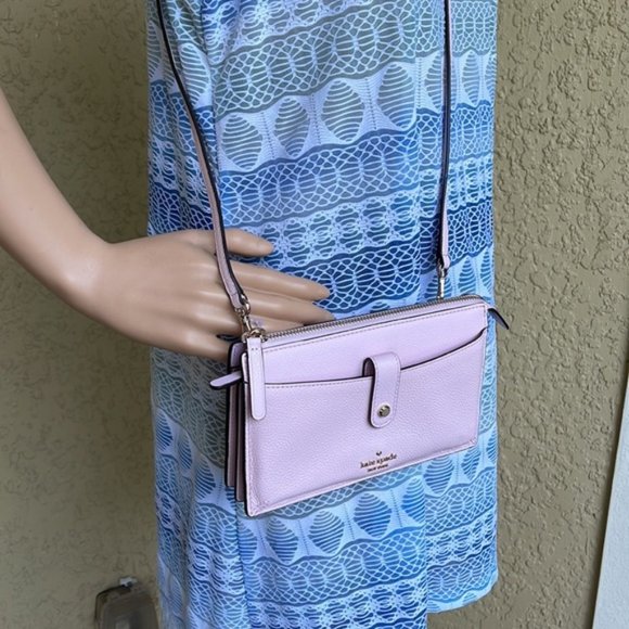 Kate Spade Jackson Small Tab Crossbody Serendipity Pink - Picture 13 of 16